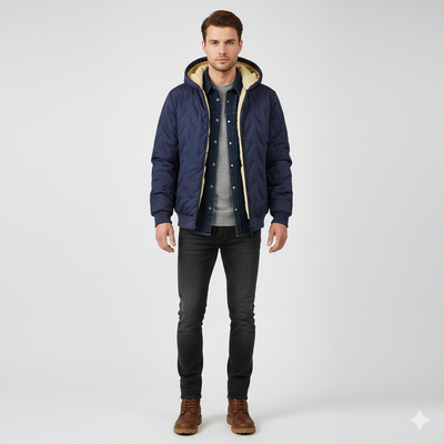 Men’s Winter Hooded Fleece Jacket