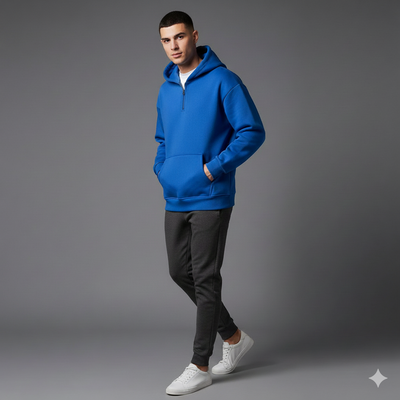 Men’s Half-Zip Streetwear Hoodie