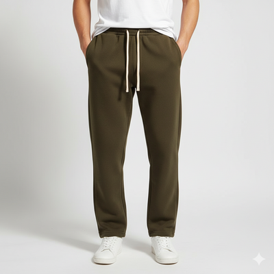 Men’s Thermal Lined Drawstring Straight-Leg Pants