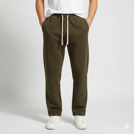 Men’s Thermal Lined Drawstring Straight-Leg Pants