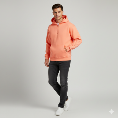 Men’s Half-Zip Streetwear Hoodie
