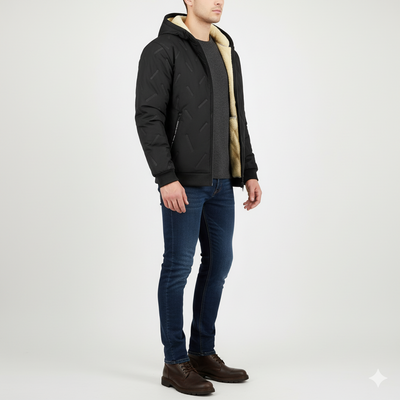 Men’s Winter Hooded Fleece Jacket