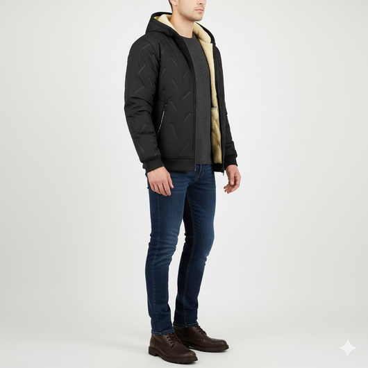 Men’s Winter Hooded Fleece Jacket