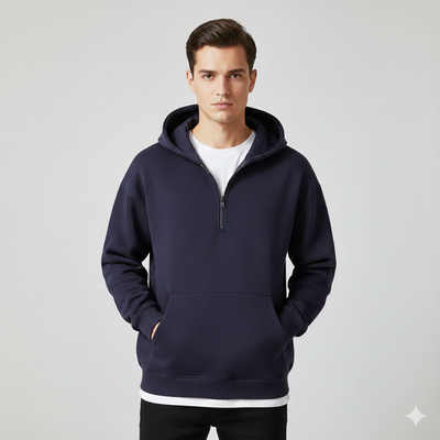 Men’s Half-Zip Streetwear Hoodie