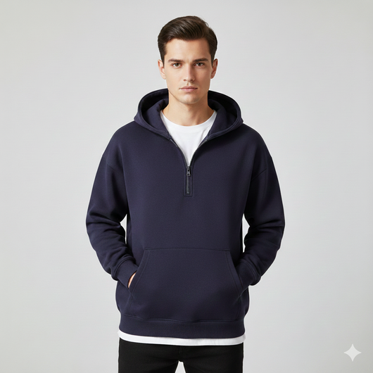 Men’s Half-Zip Streetwear Hoodie