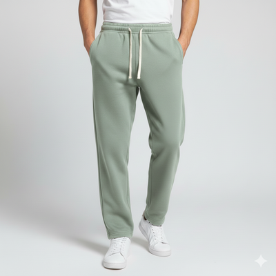 Men’s Thermal Lined Drawstring Straight-Leg Pants